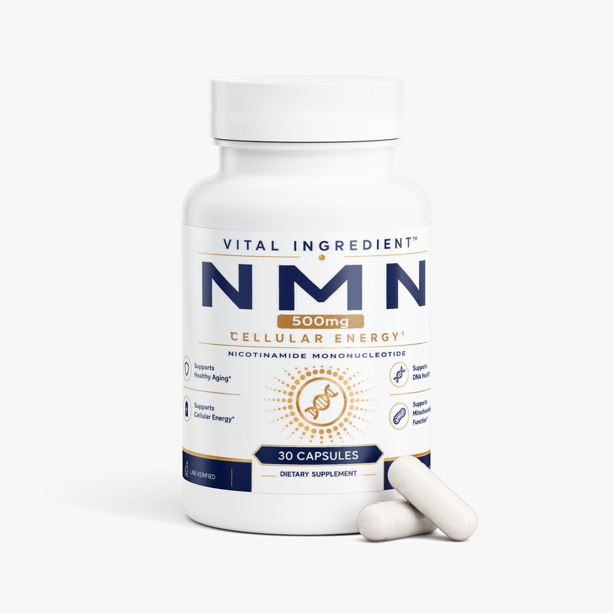 NMN 500mg Capsules | High-Purity NAD+ Precursor Supplement