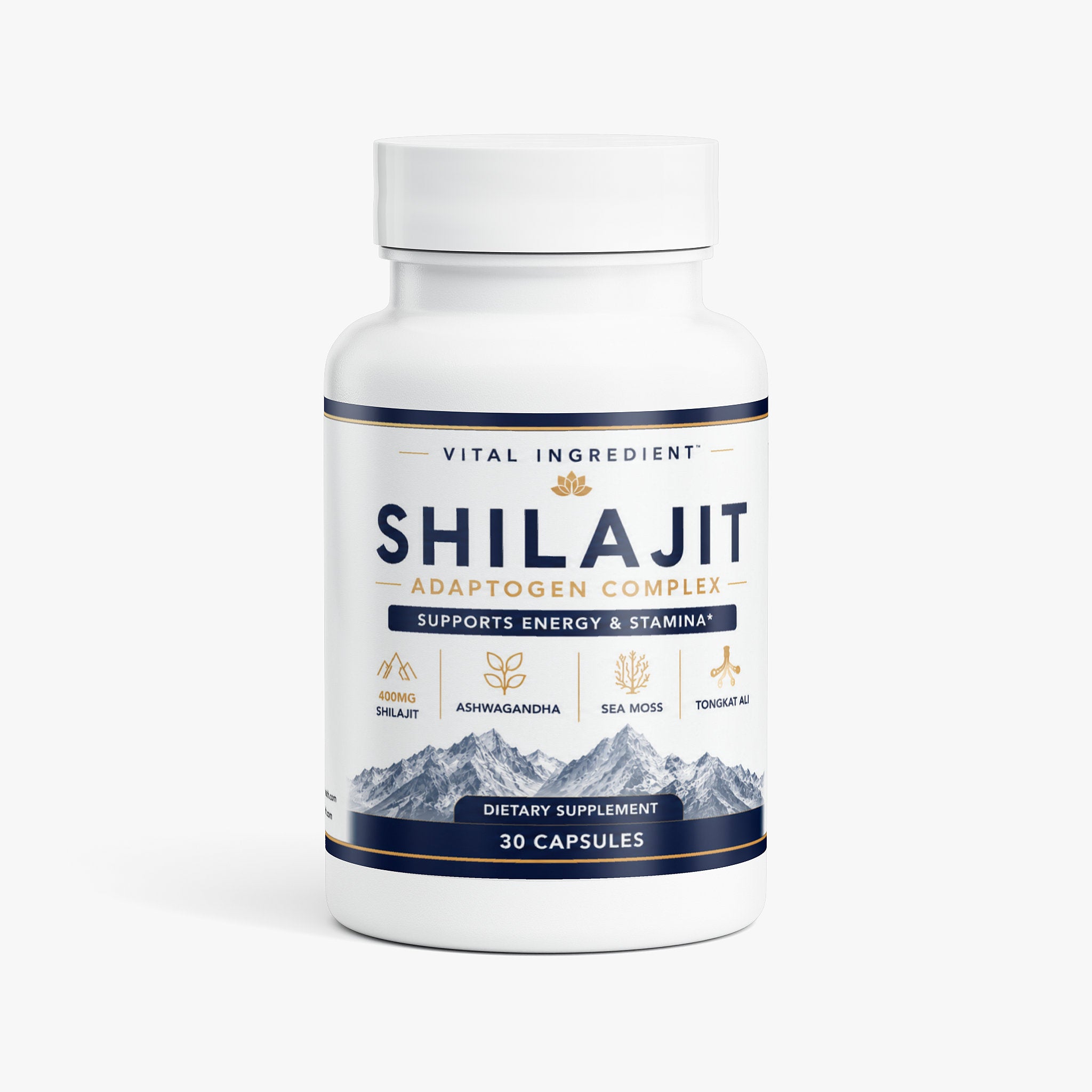Shilajit Adaptogen Complex | Energy, Focus & Stamina | 4-Herb Concentrated Formula