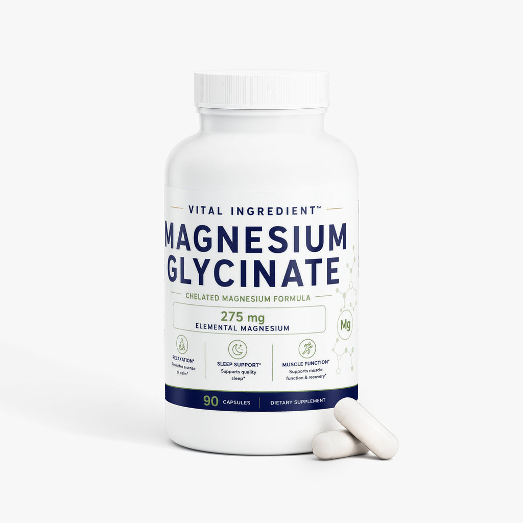 Magnesium Glycinate Capsules | 275mg Elemental Magnesium | Sleep & Relaxation Support