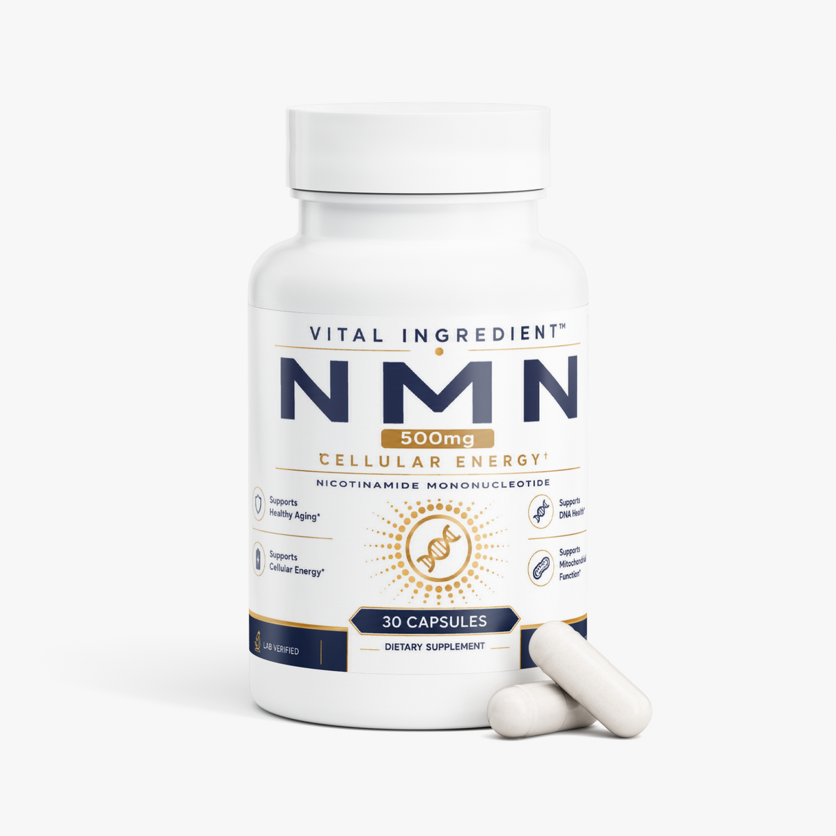 NMN 500mg Capsules | High-Purity NAD+ Precursor Supplement