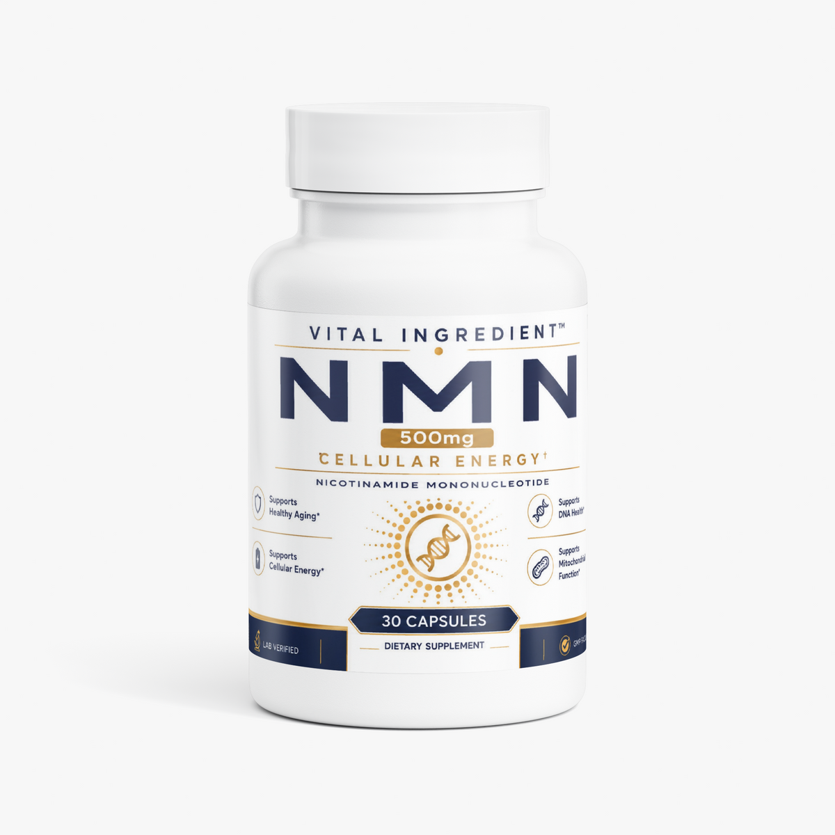 NMN 500mg Capsules | High-Purity NAD+ Precursor Supplement