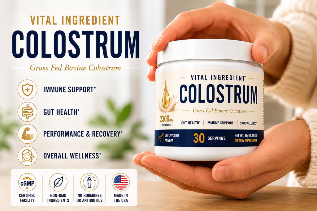 Bovine Colostrum Powder | 2300mg with 25% IgG | Immune & Gut Support