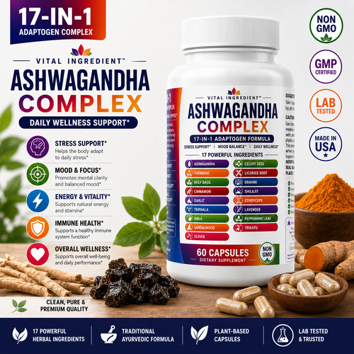 Ashwagandha Complex | 20-Herb Ayurvedic Blend | Stress, Energy & Balance Support